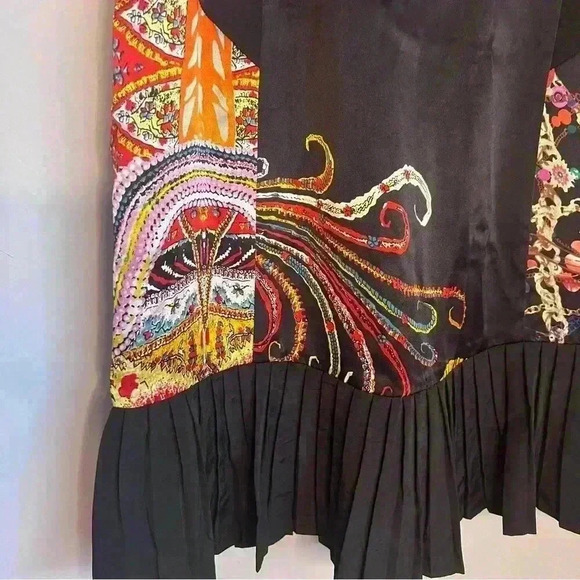 Silk Club Collection Skirt Size 4 Classic Pleated Party Silk Skirt, Lined - Picture 4 of 6